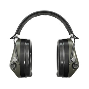 Gehoorbescherming helm met zwarte leren hoofdband Suprême Pro-X SFA (SNR: 31db) - Olijfgroen - MSA Sordin