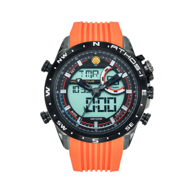 Montre homme chrono alarme ATHOS 1 orange - Patrouille de France