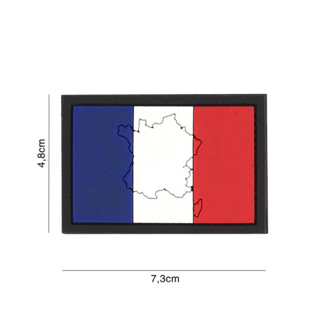 Patch drapeau français avec contour en 3D PVC - 101 Inc