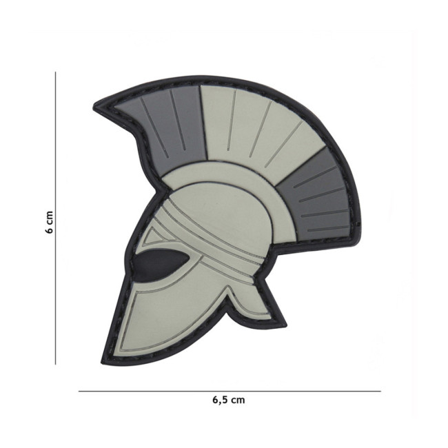 3D PVC Patch römischer Helm - grau - 101 Inc