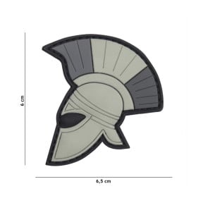 Patch casque de romain en 3D PVC - gris - 101 Inc