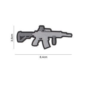 Patch arma M4 in PVC 3D - grigio - 101 Inc