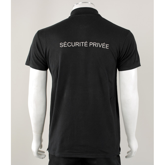 Polo de manga curta serigrafado Segurança Privada - Preto - Patrol Equipment