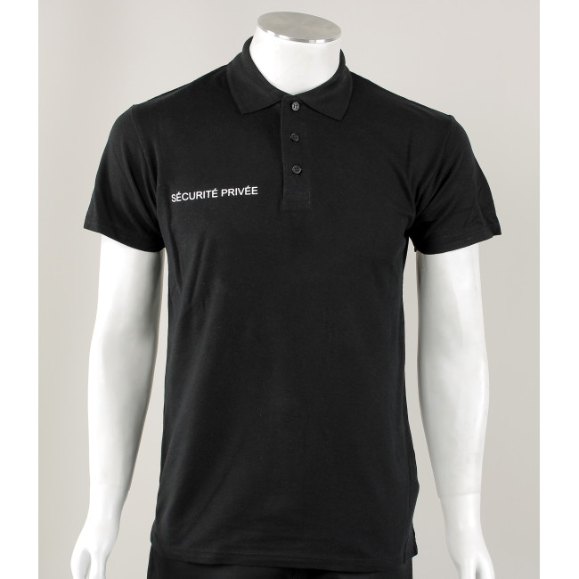Polo noir Sécurité Privée