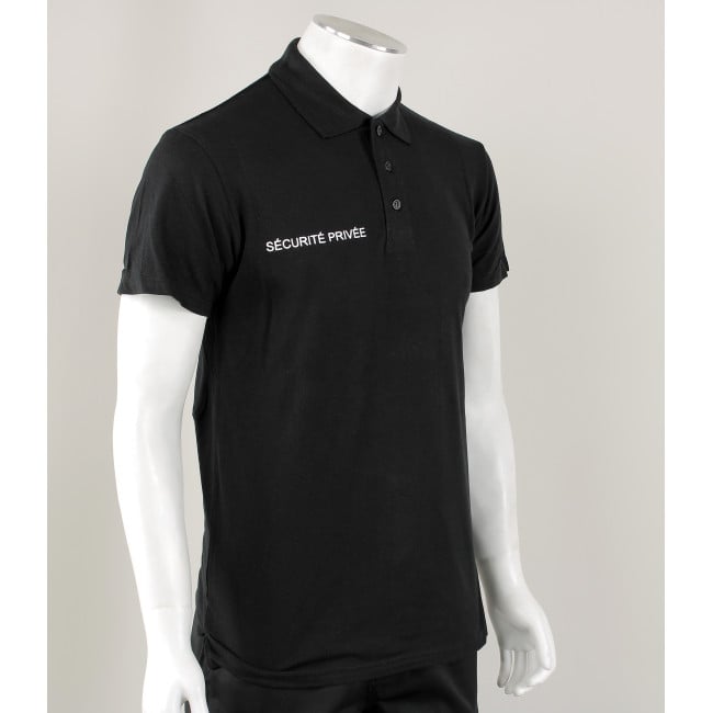 Polo de manga corta serigrafiado Seguridad Privada - Negro - Patrol Equipment