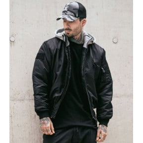 Veste à capuche MA1 gris/noir - Brandit