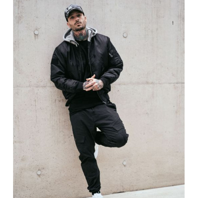 Veste à capuche MA1 gris/noir - Brandit