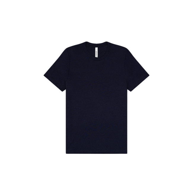 Unisex T-shirt Triblend Crew Neck Solid Navy - Bella&Canvas