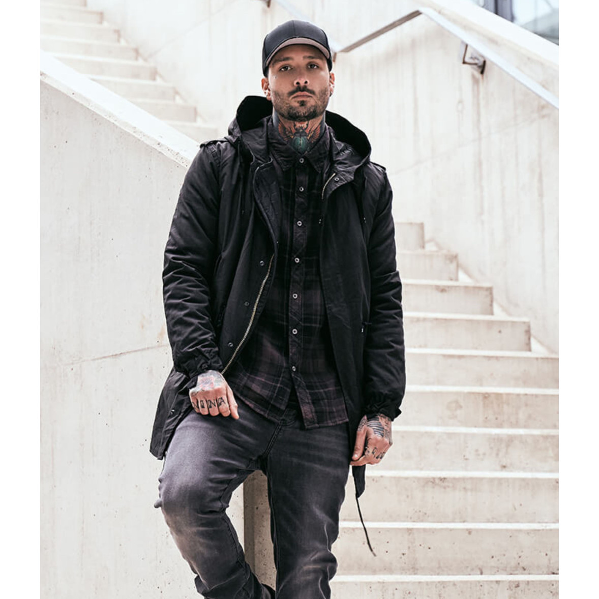 Manteaux M65 Drapeau Noir Veste Militaire Drapeau Noir M65 Parka