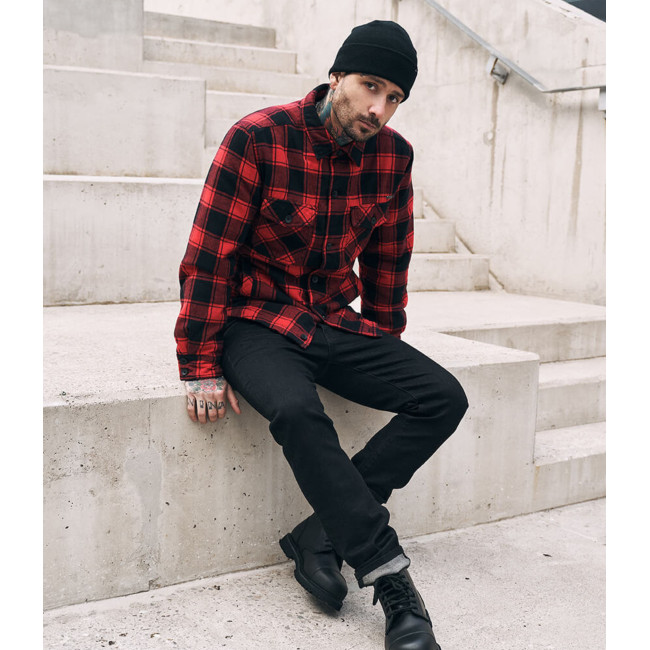 Chemise Flanelle à Carreaux Rouge & Noir - Brandit