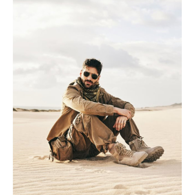Vintage Longsleeve Military Style Overhemd Camel - Brandit