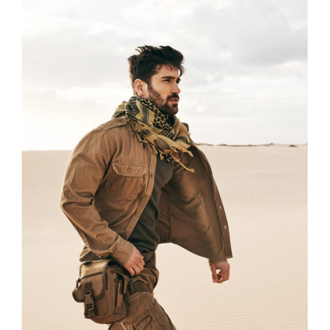 Vintage Langarmhemd Military Style Camel - Brandit