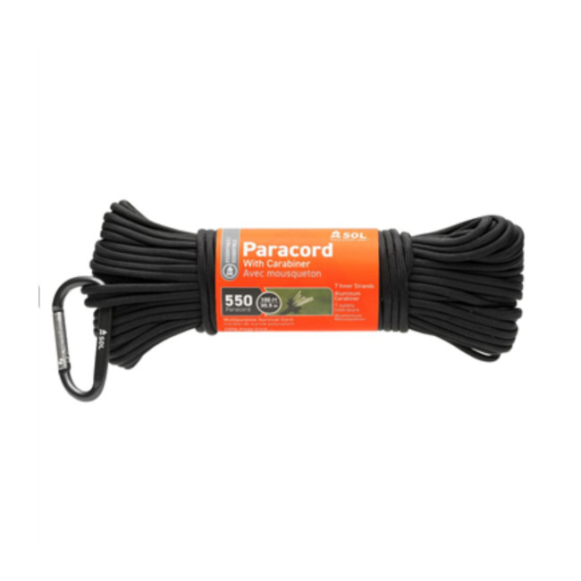 Paracord 550 30,5m con moschettone - SOL