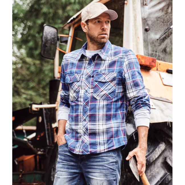 Geruit flanel overhemd Blauw - Brandit