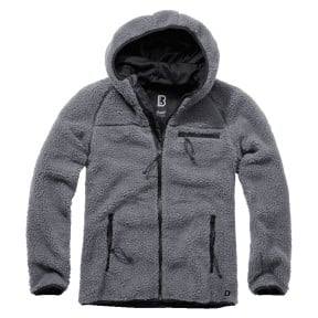 Fleece vest met capuchon antraciet - Brandit