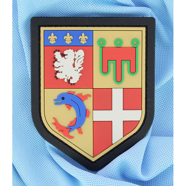 Distintivo PVC con velcro Gendarmerie Départementale Auvergne-Rhône-Alpes - Alta visibilità
