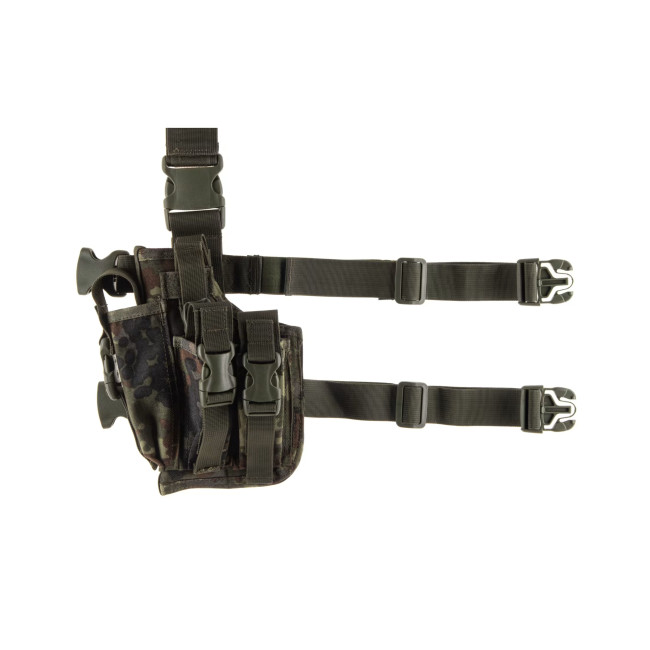 Linker dijholster met magazijnhouder Flecktarn - Invader Gear