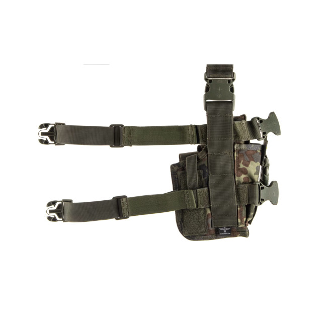 Linkes Oberschenkelholster mit Magazintasche Flecktarn - Invader Gear
