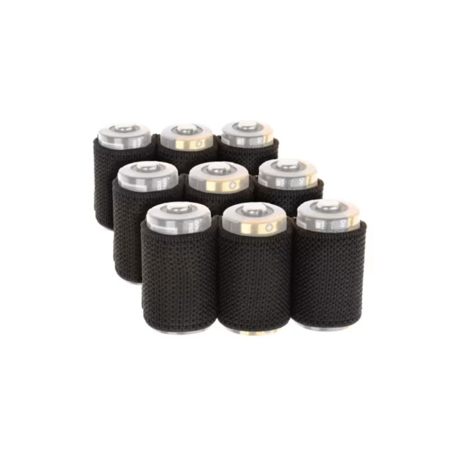 Zestaw 3 kompletów po 3 uchwyty na baterie Czarne - Invader Gear