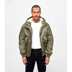 Blouson aviateur à capuche CWU olive - Brandit