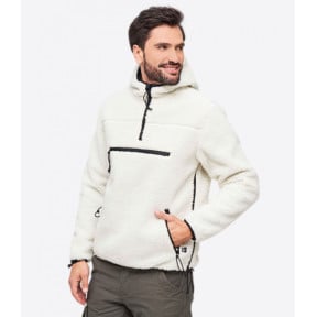 Sweat capuche zip polaire blanc - Brandit