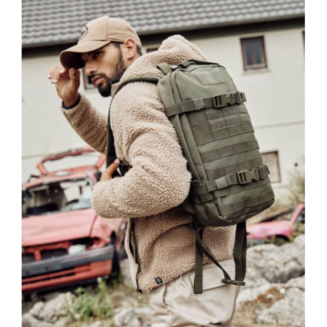 Sweat capuche zip polaire camel - Brandit