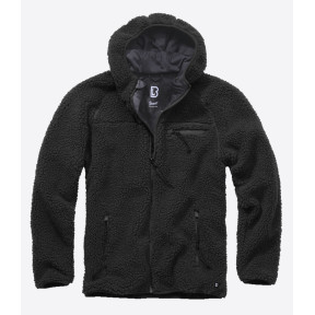 Fleece vest met capuchon zwart - Brandit