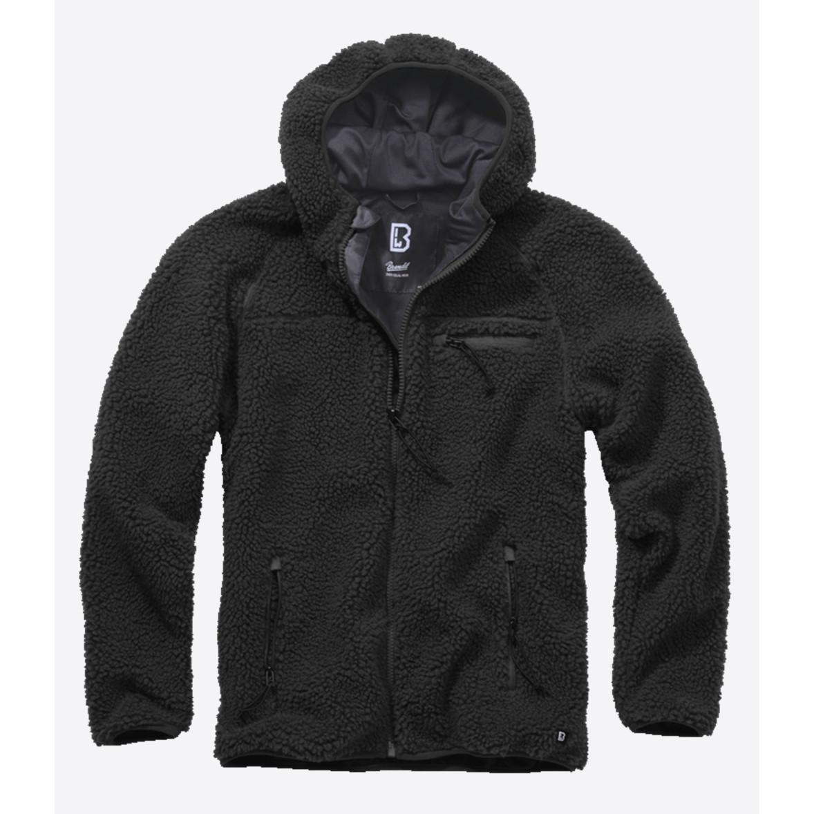 Veste polaire zipp?�e ?� capuche noir - Brandit