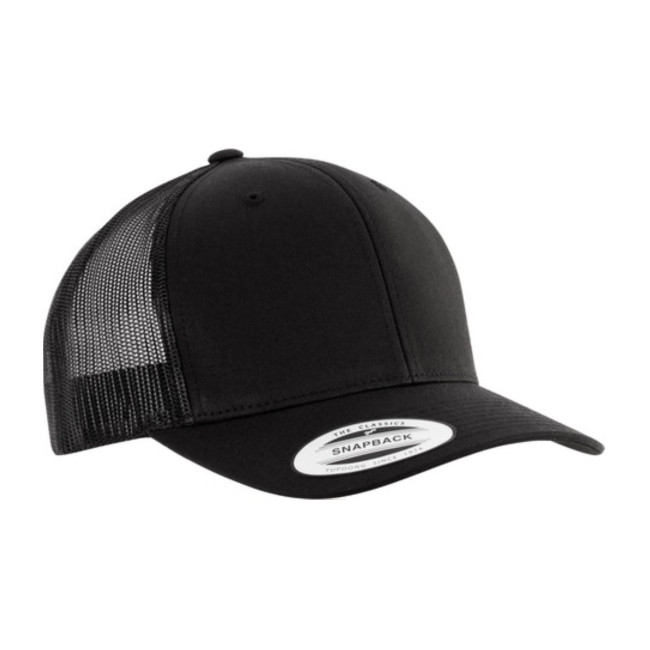 Cappellino Trucker modello retrò - 6 pannelli-K-UP nero