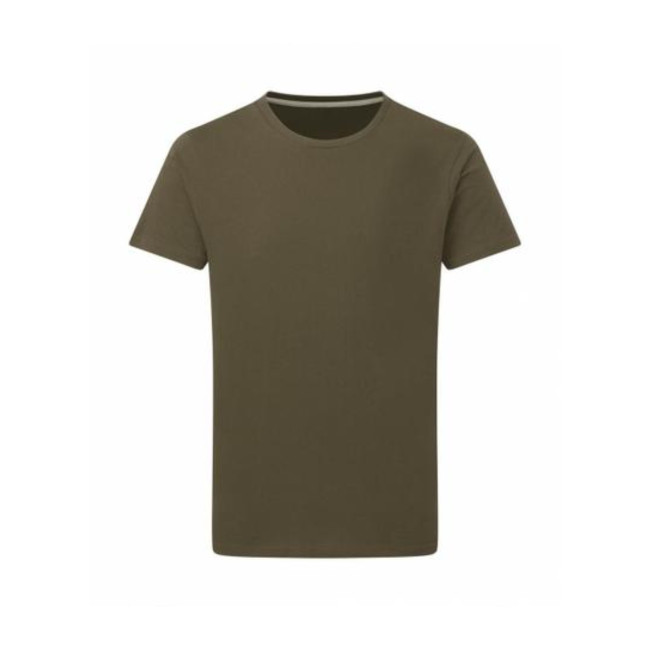 Camiseta Perfect Print sin etiqueta verde militar - SG