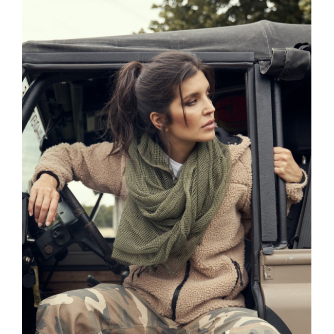 Dames fleece vest met capuchon kameel - Brandit