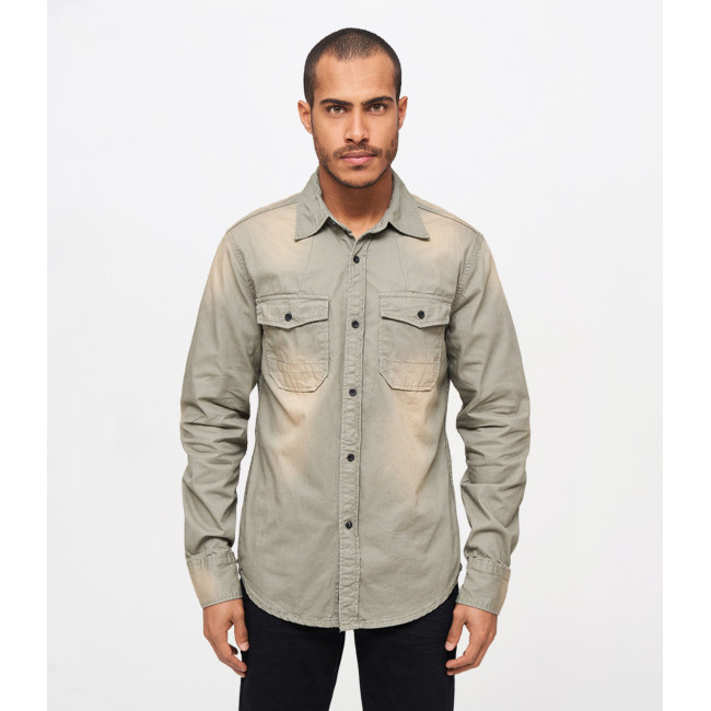 Denim Hardee Vintage Overhemd Olijfgroen grijs - Brandit