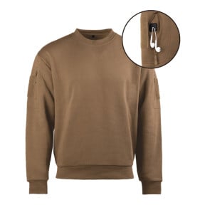 Felpa tattica girocollo - Coyote Scuro - Mil-Tec