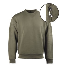 Sweat tactique col rond ranger green - Miltec