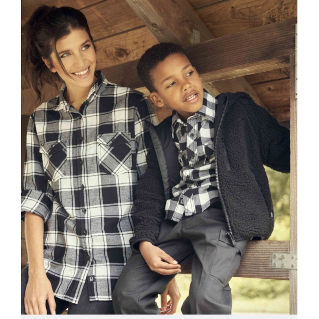 Kinder fleece vest met capuchon zwart - Brandit