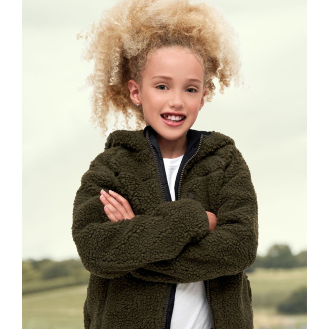 Veste polaire enfant à capuche olive - Brandit