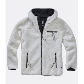 Fleece vest met capuchon wit - Brandit