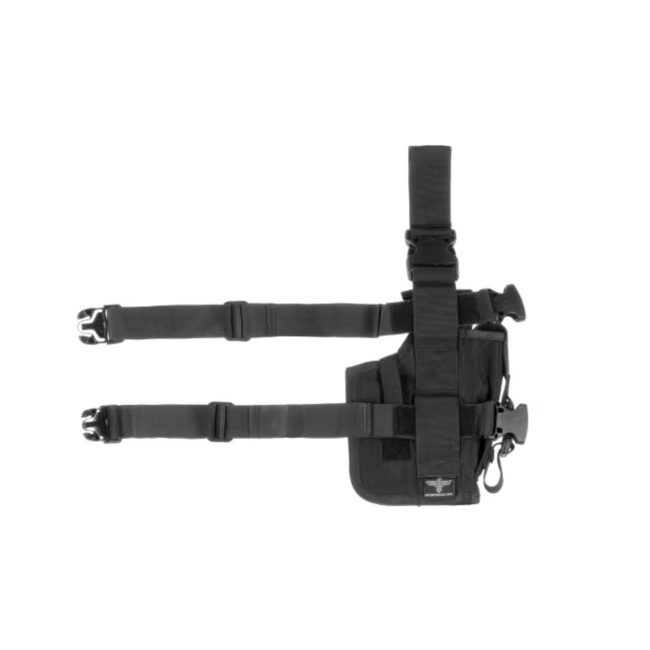Holster de cuisse gauche avec porte chargeur Black - Invader Gear