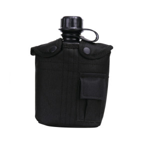 Plastikowa butelka 1L z pokrowcem - Czarna - Fosco Industries