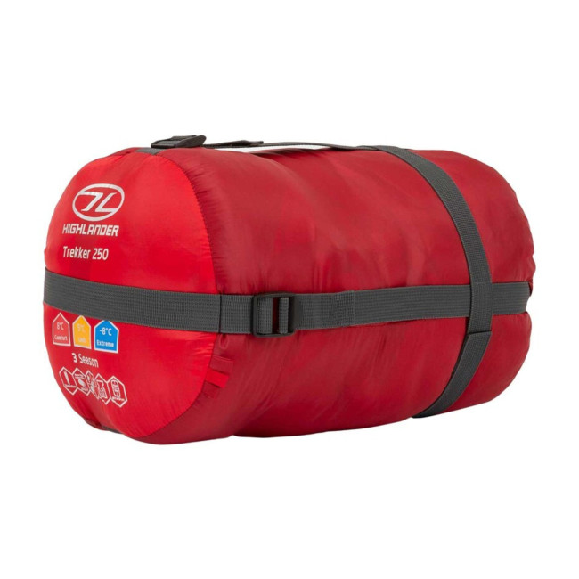 Slaapzak Trekker 250 - Rood - Highlander