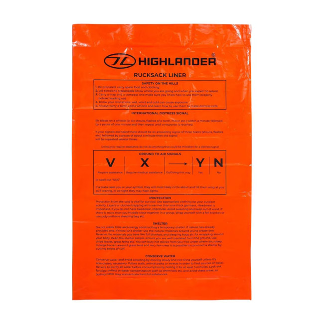 Waterdichte binnenvering voor rugzak - Oranje - Highlander