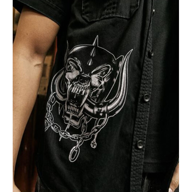 Vintage motorhead hemd zwart korte mouwen - Brandit