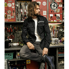 Vintage motorhead shirt zwart - Brandit