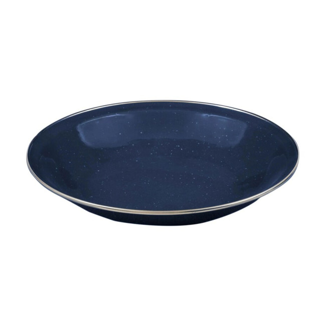 Assiette creuse 20 cm en émail - Bleu Marine - Highlander