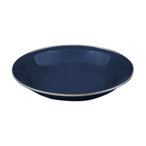 Diepe bord 20 cm in email - Marineblauw - Highlander
