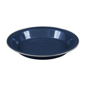 Assiette plate 25 cm en émail - Bleu Marine - Highlander