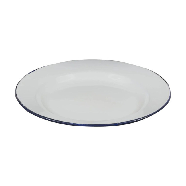 Assiette en émail blanc - Highlander