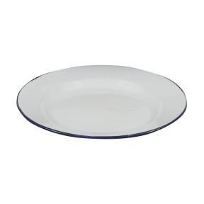 Witte emaille bord - Highlander