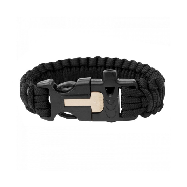 Bracelet Silex paracorde - Noir - Highlander