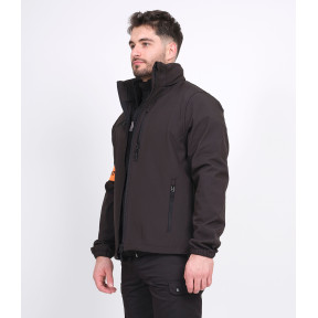 Softshell-Jacke Space Schwarz mit Aufschrift Private Sicherheit - Force Series
